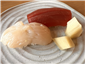sushi of scallop and akami tuna